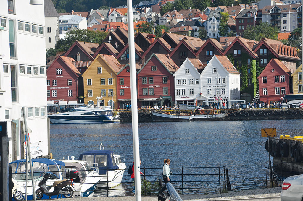 Häuserfront in Bergen