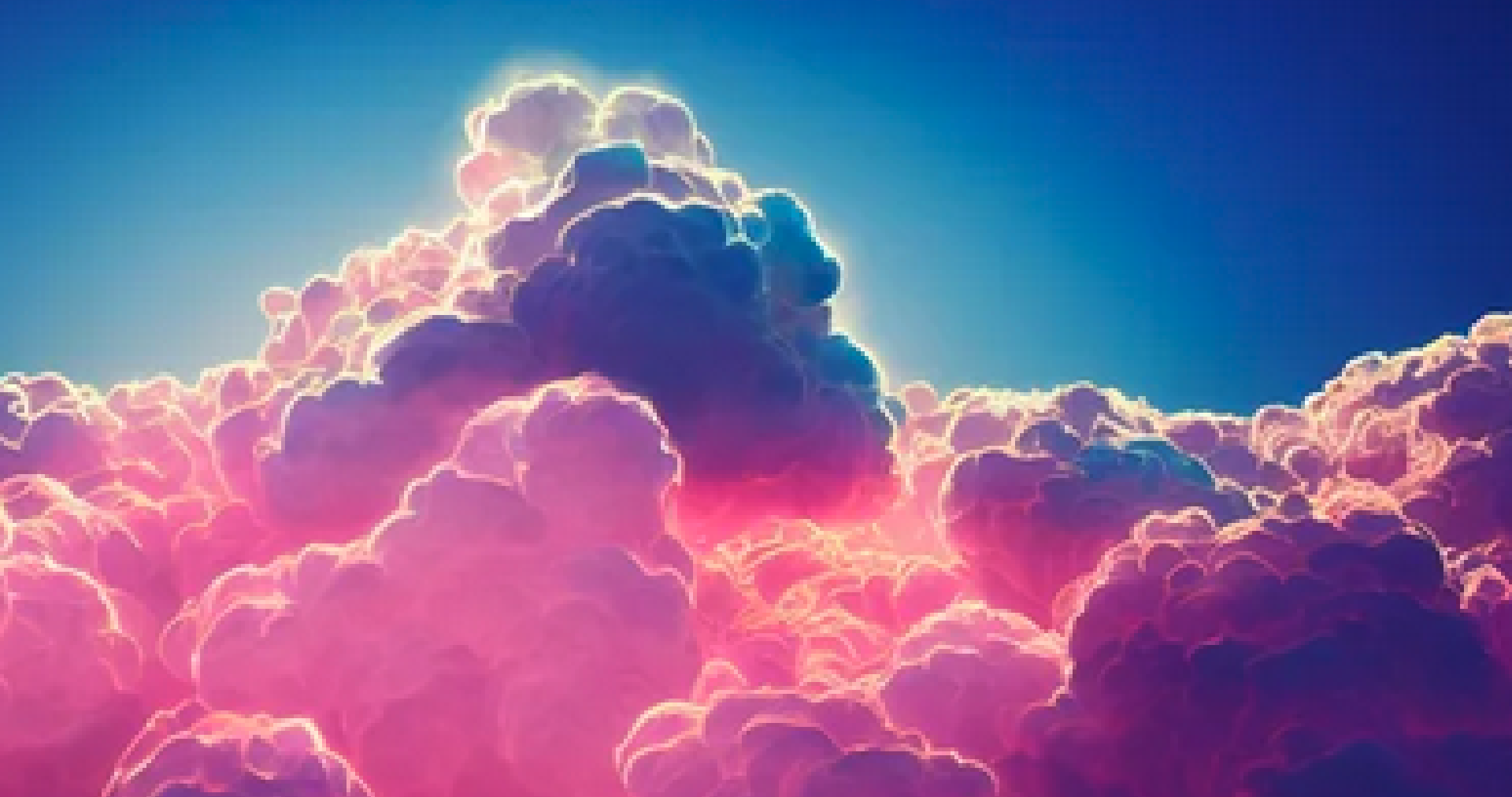 Clouds in red and blue